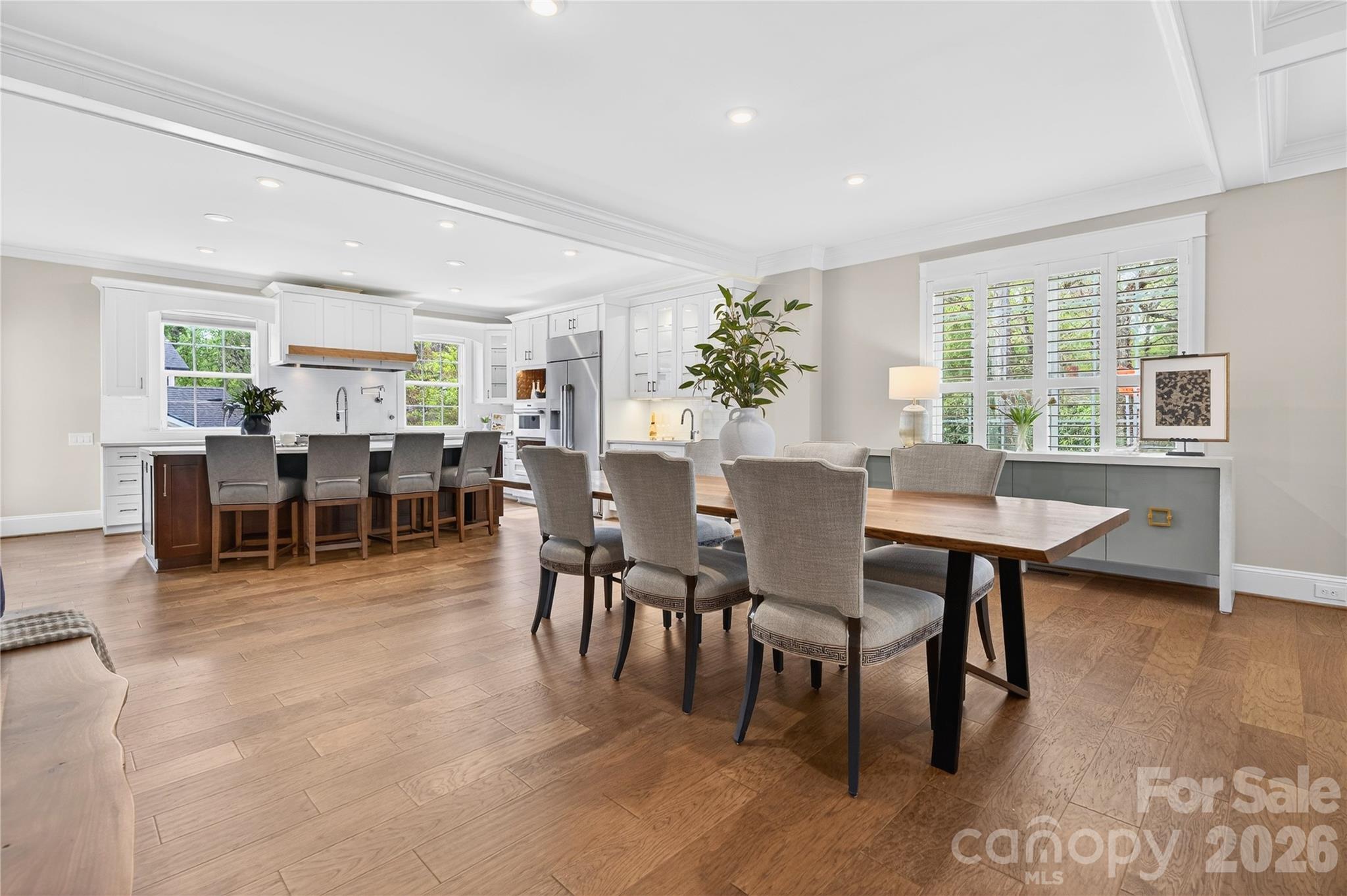 489 South Main Street Davidson, NC 28036 - Photo 7 of 43 a view of a dining room with furniture window and wooden floor