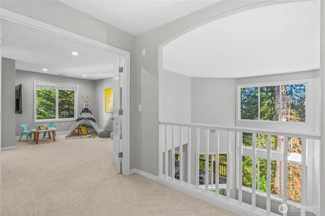 a view of garage with furniture