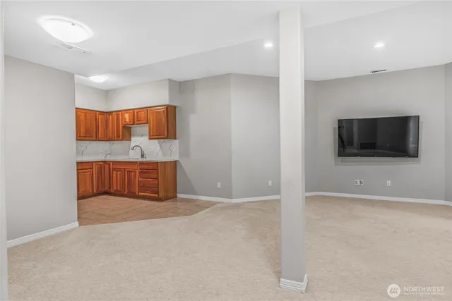 a view of kitchen with a sink