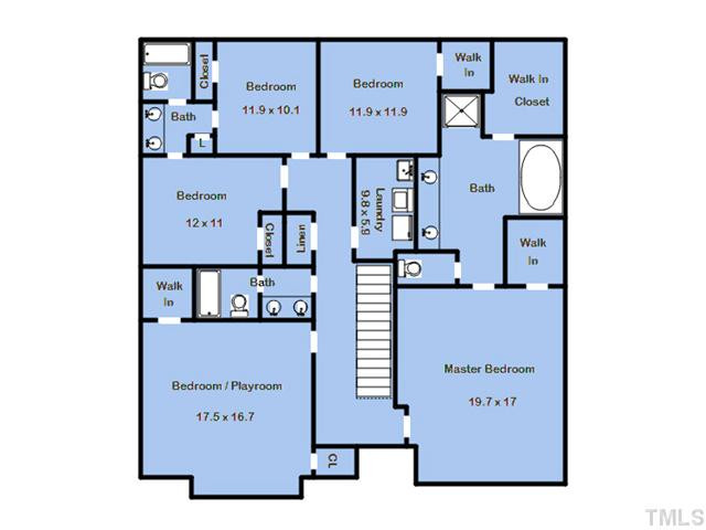 12924 Edsel Drive Raleigh, NC 27613 - Photo 25 of 25 2nd Floor Plan