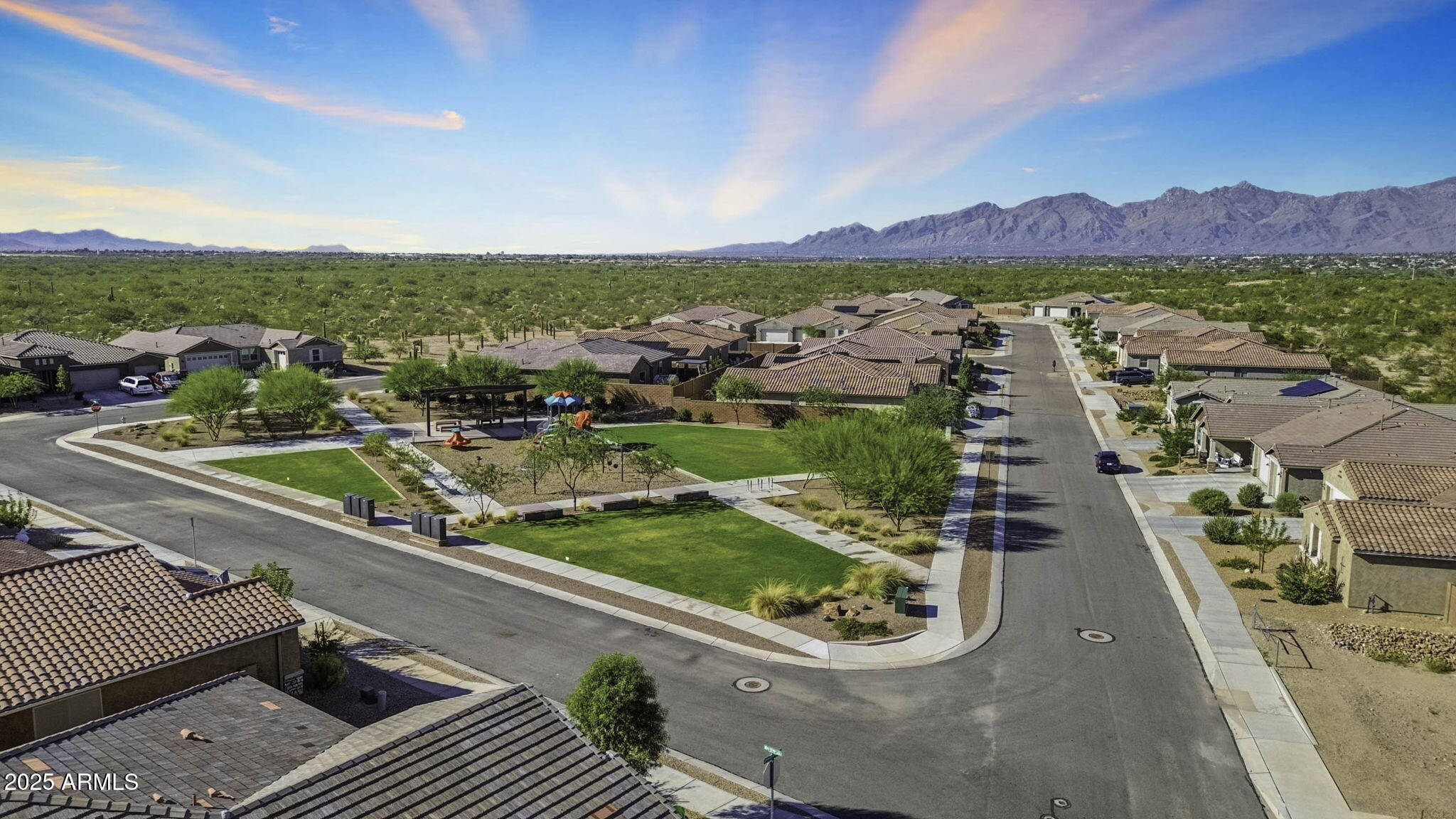 5439 South Sierra Prieta Trail Tucson, AZ 85747 - Photo 41 of 71 an aerial view of residential houses with outdoor space