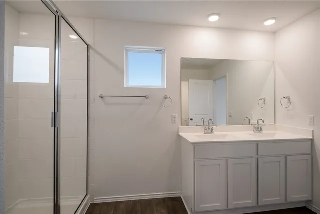 an empty room with closet area