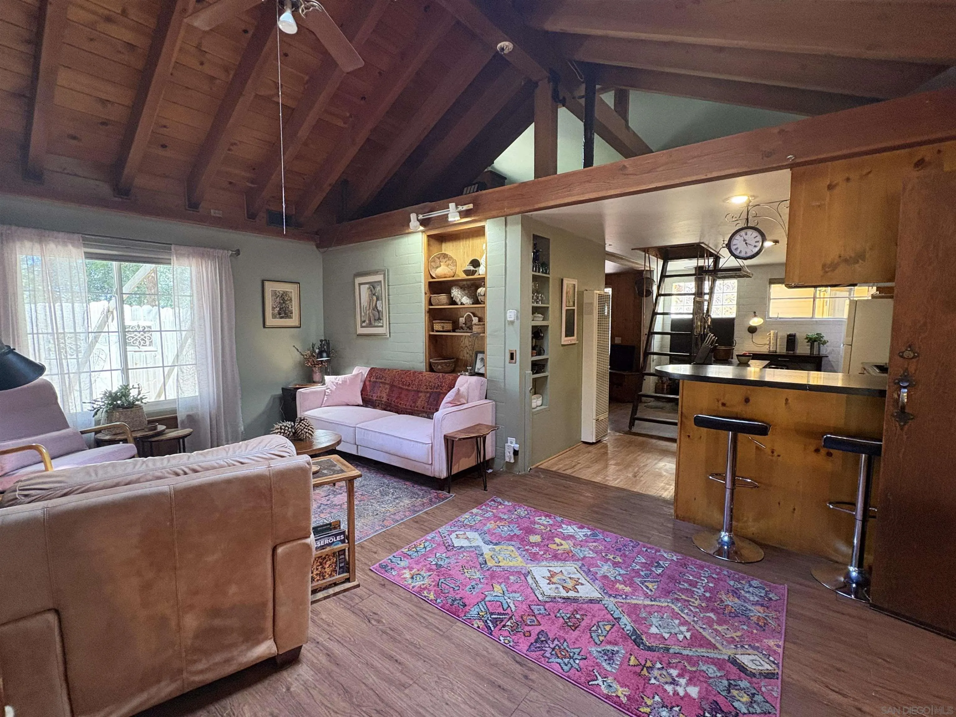 22188 Crestline Road Palomar Mountain, CA 92060 - Photo 17 of 69 a living room with furniture and wooden floor