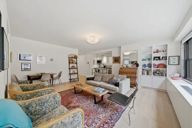 a living room with furniture and a couch
