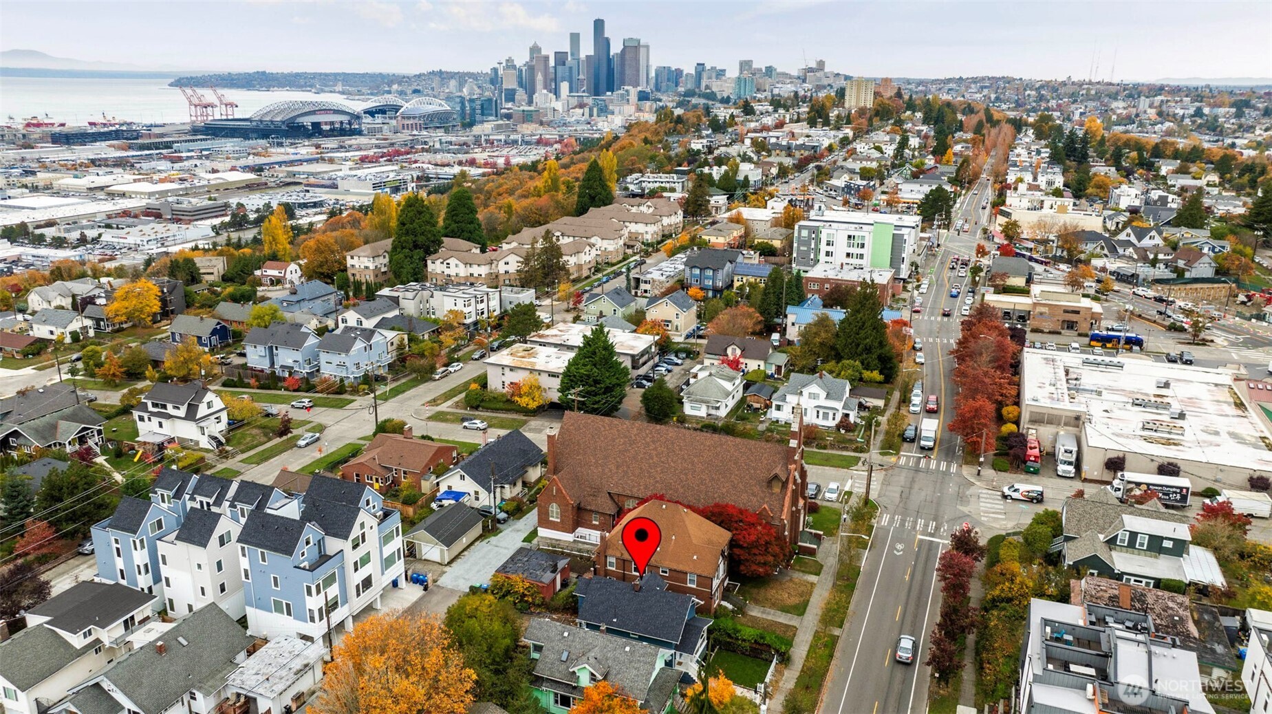 2813 15th Avenue South Seattle, WA 98144 - Photo 36 of 37 an aerial view of residential houses with outdoor space
