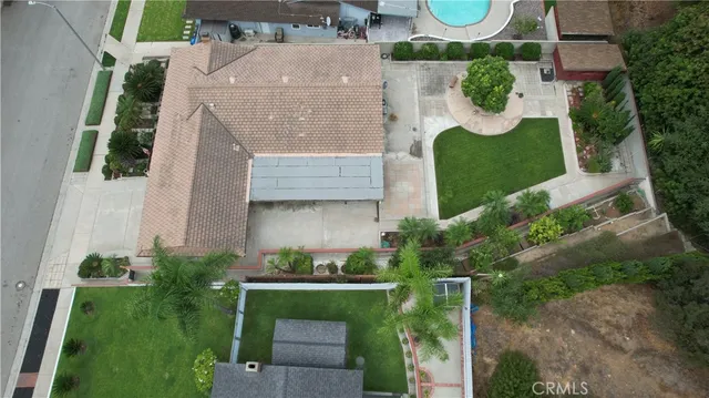 a aerial view of a house