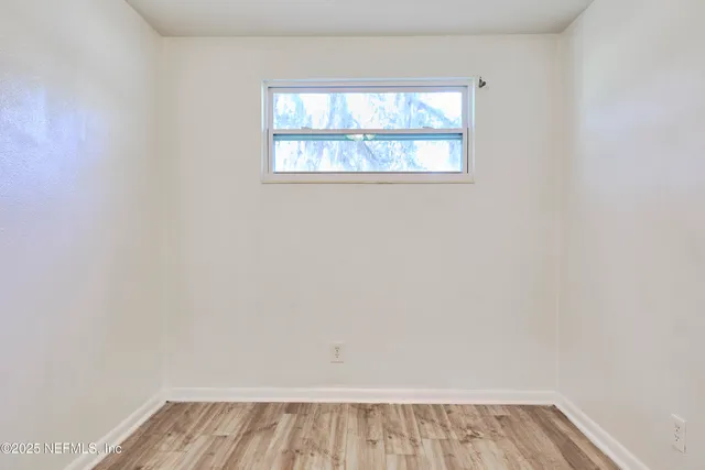 an empty room with a window