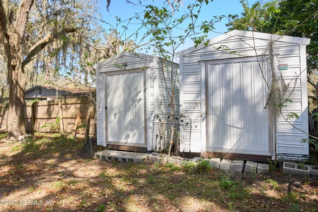 a backyard of a house