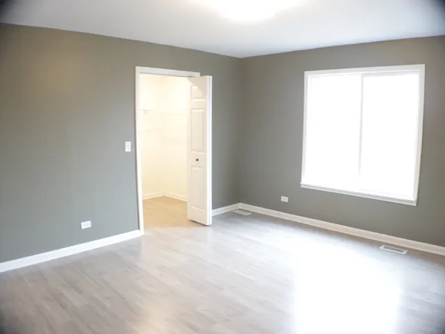 an empty room with a window