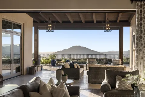 a kitchen with a sink and a refrigerator