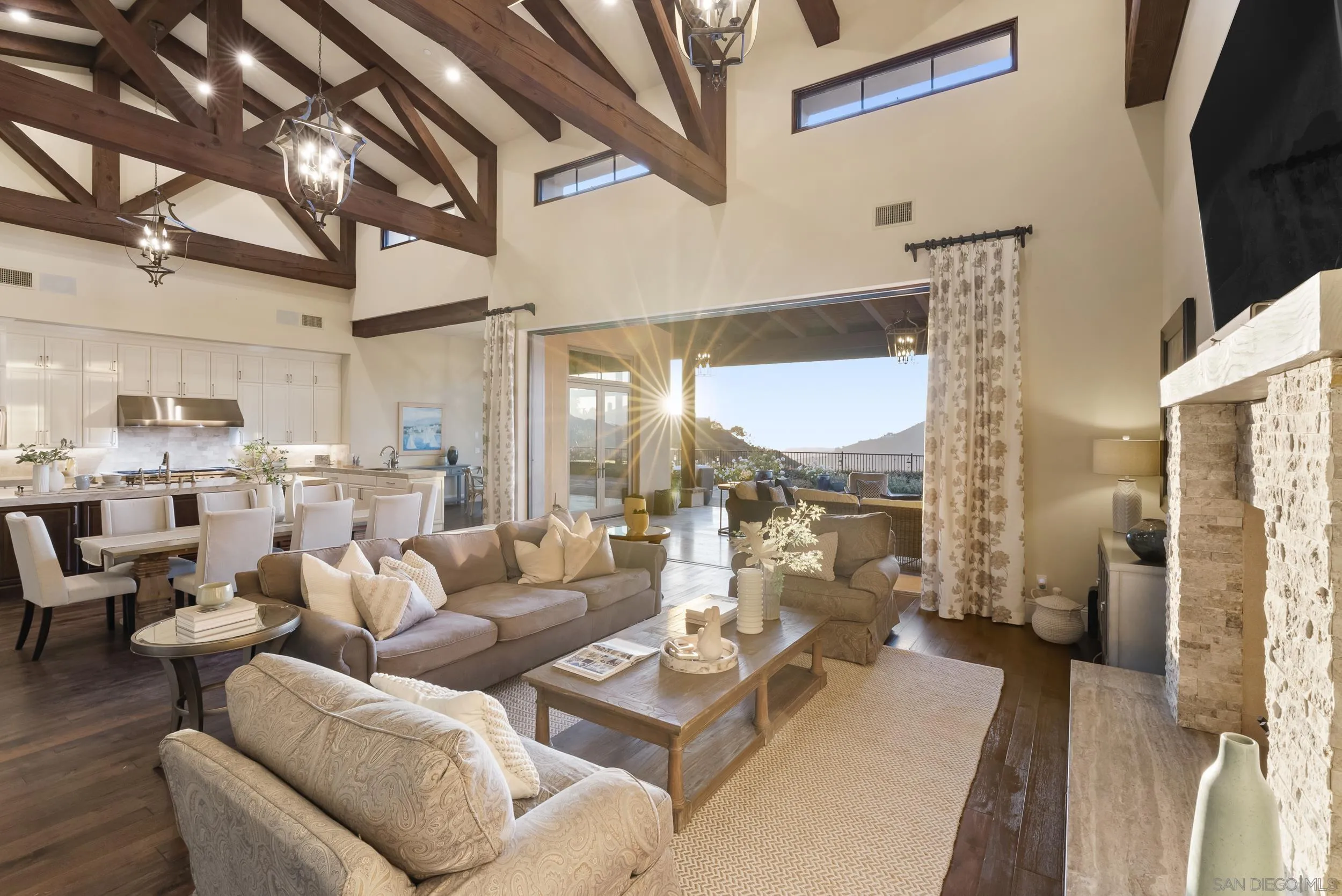 8046 El Cielo Rancho Santa Fe, CA 92067 - Photo 16 of 68 a living room with furniture and a large window