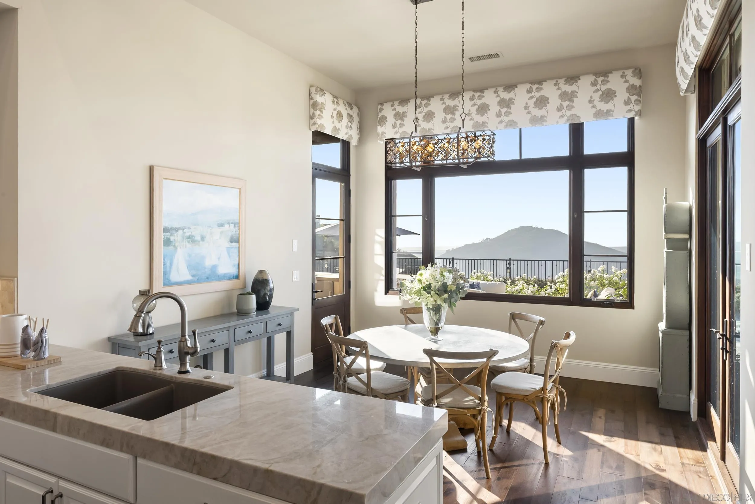 8046 El Cielo Rancho Santa Fe, CA 92067 - Photo 26 of 68 a view of a dining room with furniture window and outside view