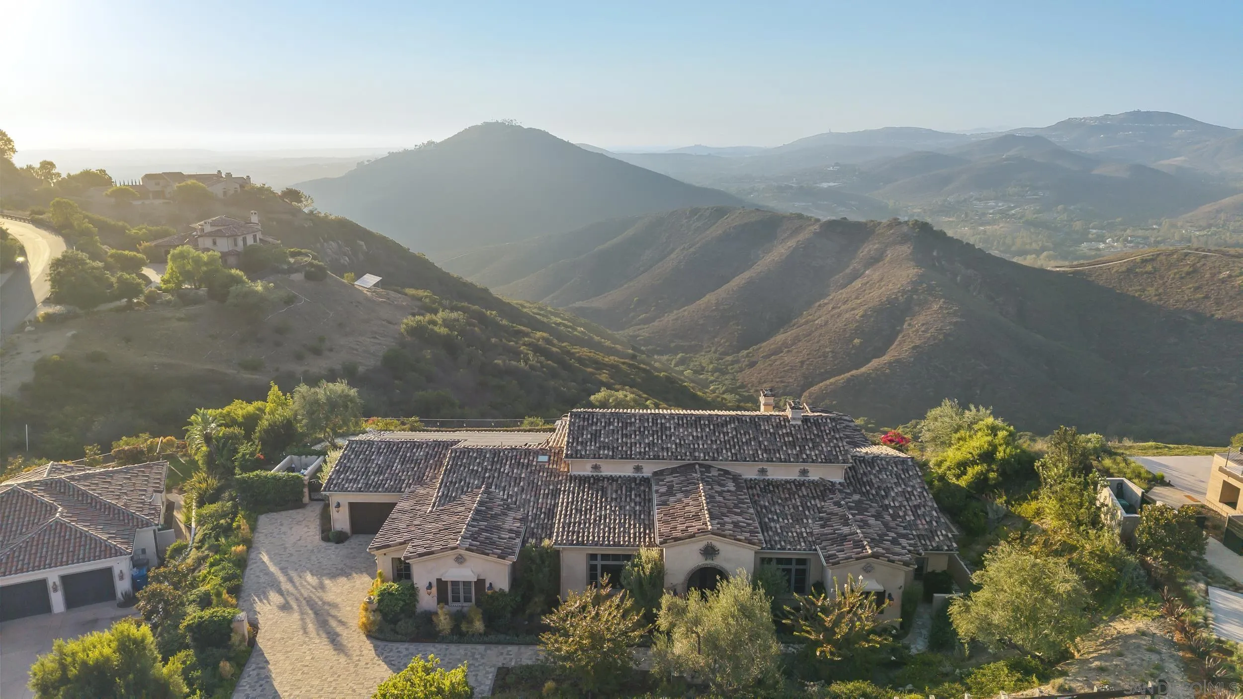 8046 El Cielo Rancho Santa Fe, CA 92067 - Photo 62 of 68 an aerial view of a house with a mountain