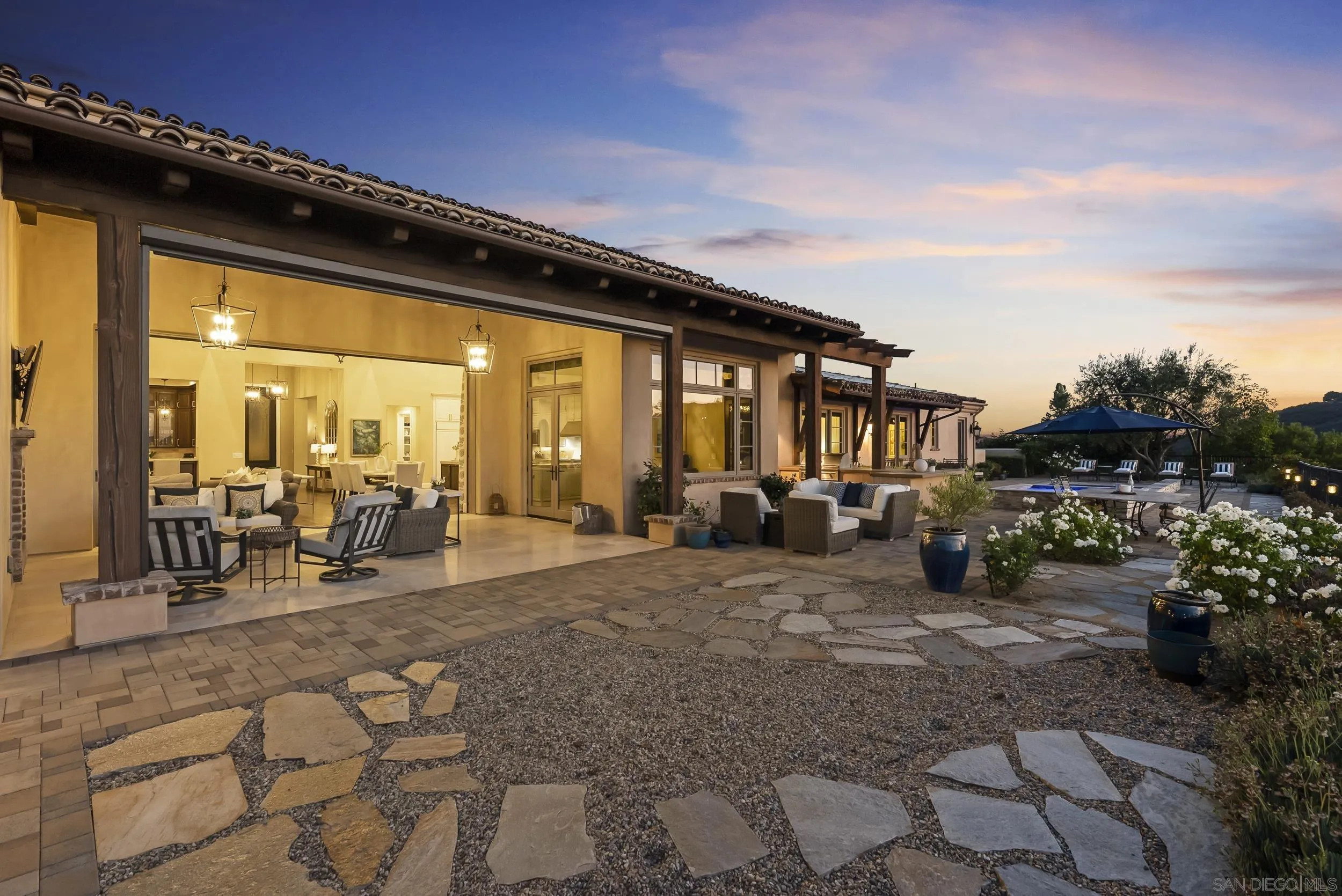 8046 El Cielo Rancho Santa Fe, CA 92067 - Photo 67 of 68 a view of a backyard with a patio