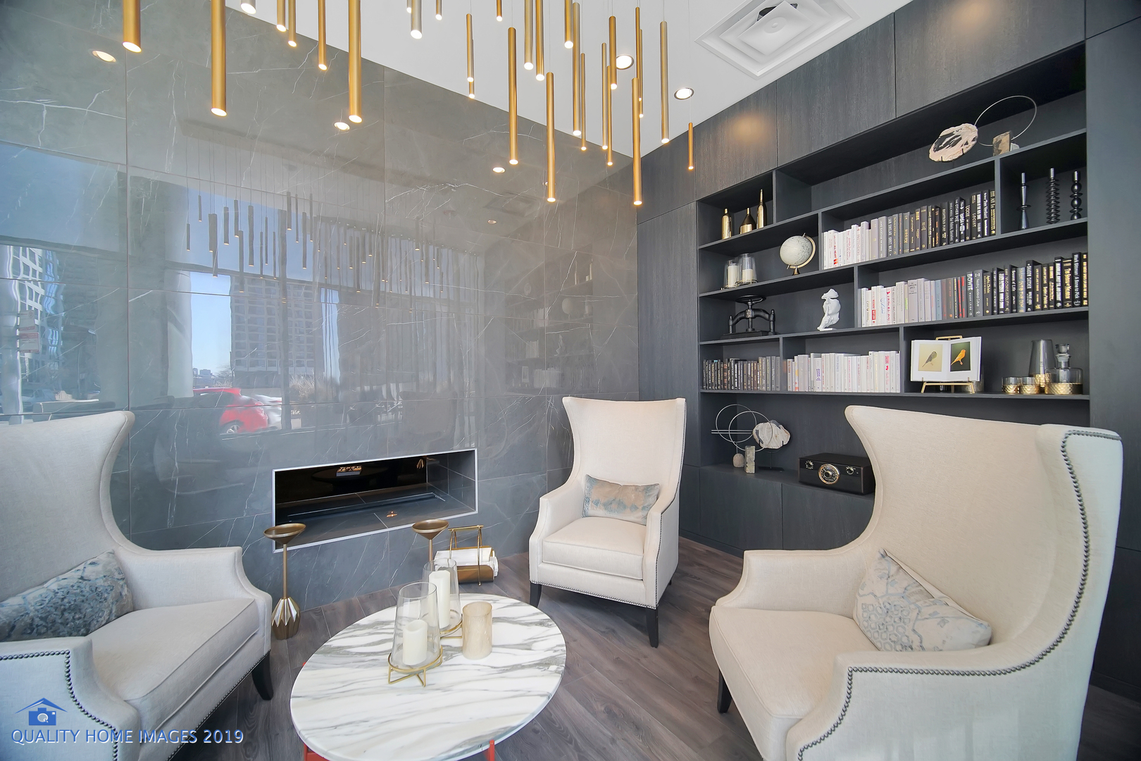 450 East Waterside Drive, Unit 3302 Chicago, IL 60601 - Photo 34 of 52 a living room with furniture and a wooden floor