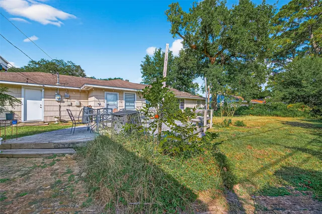 a view of a table and chairs in patio