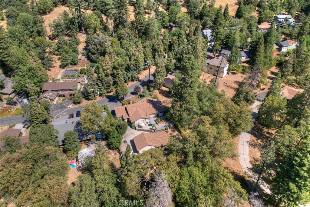 23167 Brookside Road Crestline, CA 92325 - Photo 16 of 49 an aerial view of residential house with outdoor space and trees all around