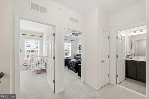 a view of a livingroom with bathroom