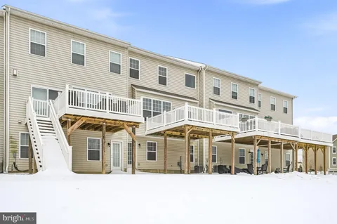 a street view covered with snow