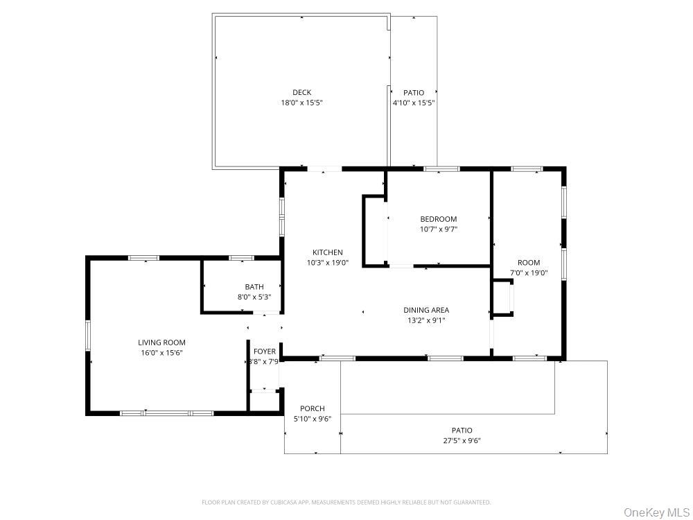 208 Ressique Road Carmel, NY 10512 - Photo 39 of 40 Main Level Floorplan w/Deck