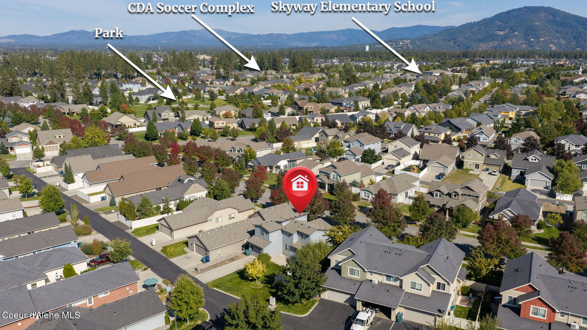 6551 Cornwall Street Coeur D'Alene, ID 83815 - Photo 11 of 53 Aerial Northeast Facing