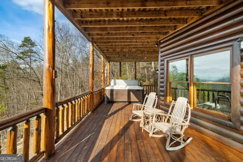 a view of outdoor space with seating