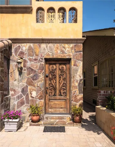 a front view of a building with entryway