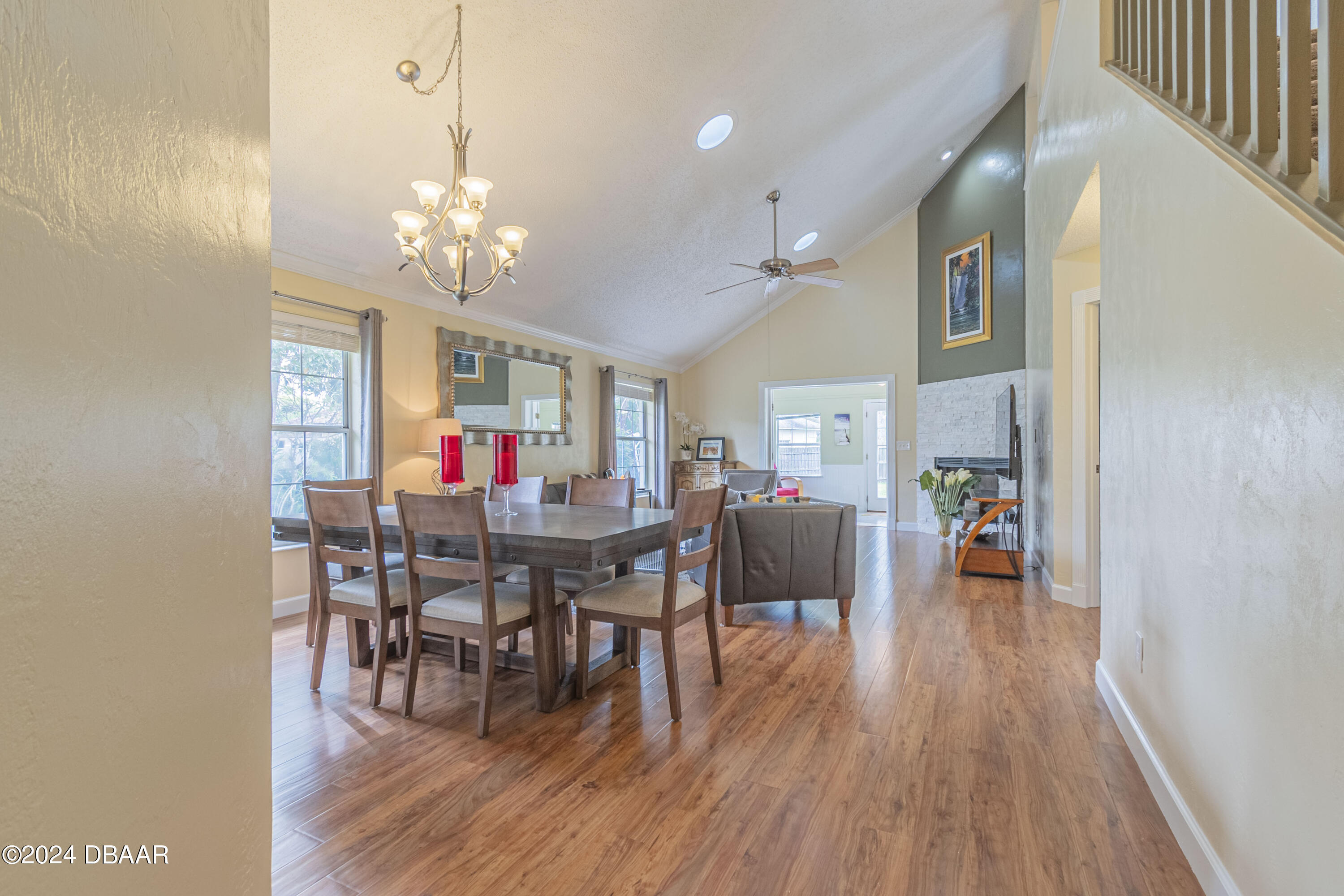 6236 Clover Bend Drive Port Orange, FL 32127 - Photo 9 of 73 a view of a dining room with furniture and wooden floor