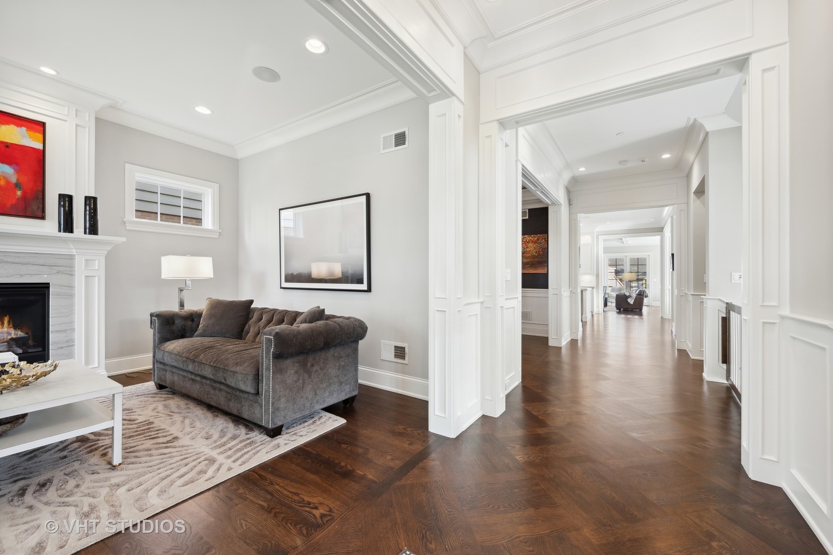 814 17th Street Wilmette, IL 60091 - Photo 3 of 51 a living room with furniture and a fireplace