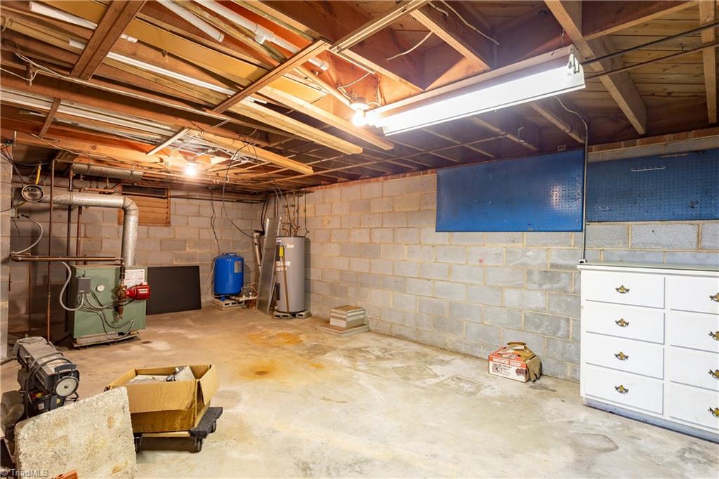 5104 Mockingbird Road Greensboro, NC 27406 - Photo 20 of 25 Don't forget the extra space and storage in the well lit unfinished basement! There are plenty of uses to be found here!