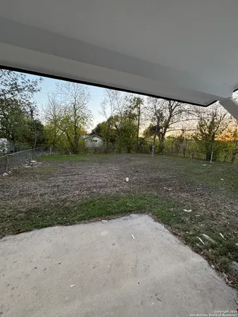 a view of a yard with porch