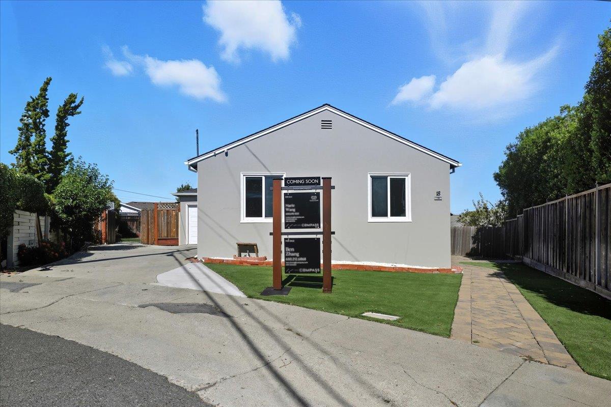 18 Culver Court San Mateo, CA 94403 - Photo 59 of 71 a front view of a house with a yard