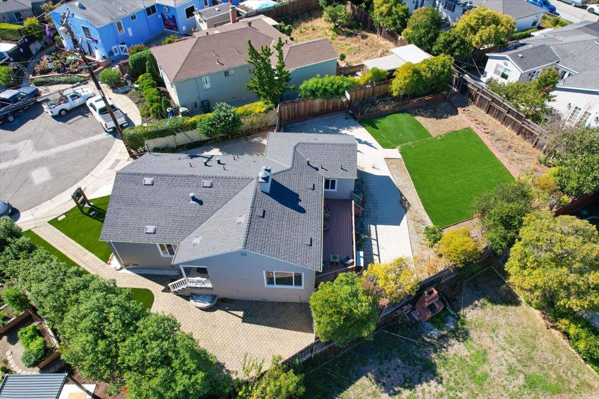 18 Culver Court San Mateo, CA 94403 - Photo 67 of 71 an aerial view of a house with a garden
