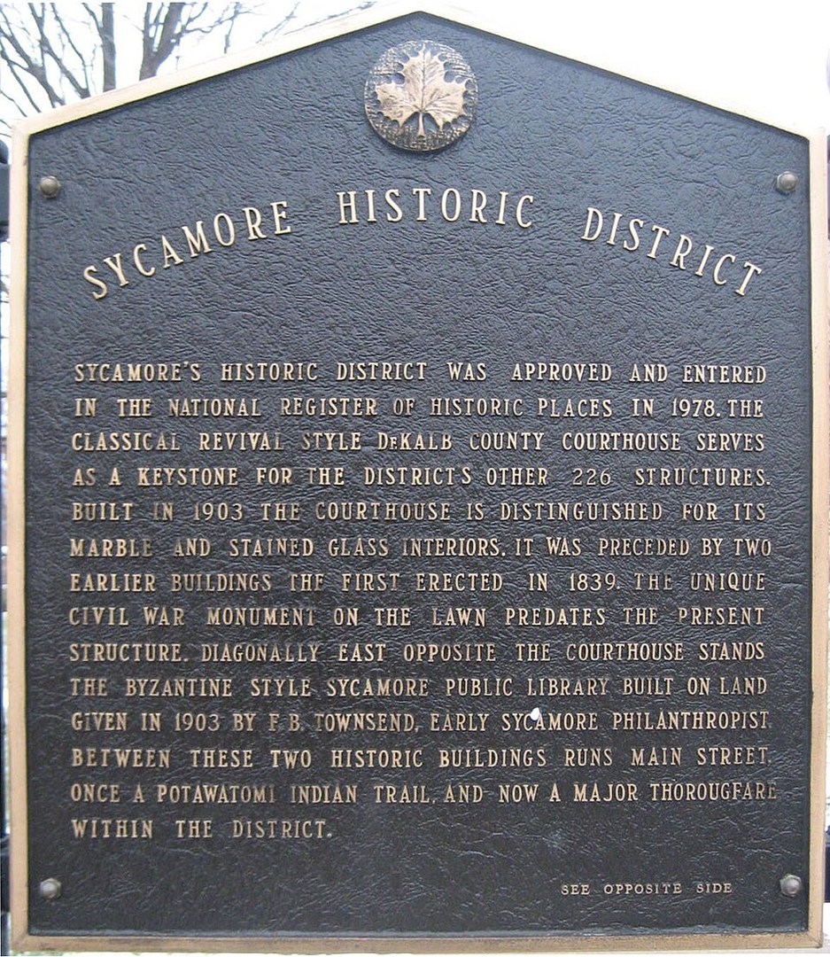 321 North Locust Street Sycamore, IL 60178 - Photo 37 of 38 a sign on the side of a building