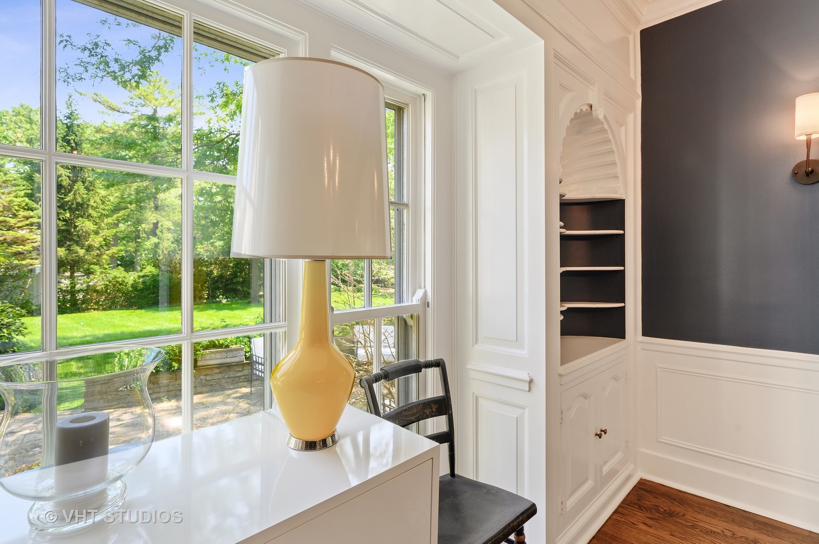44 Indian Hill Road Winnetka, IL 60093 - Photo 13 of 49 a view of a living room and floor to ceiling window or kitchen