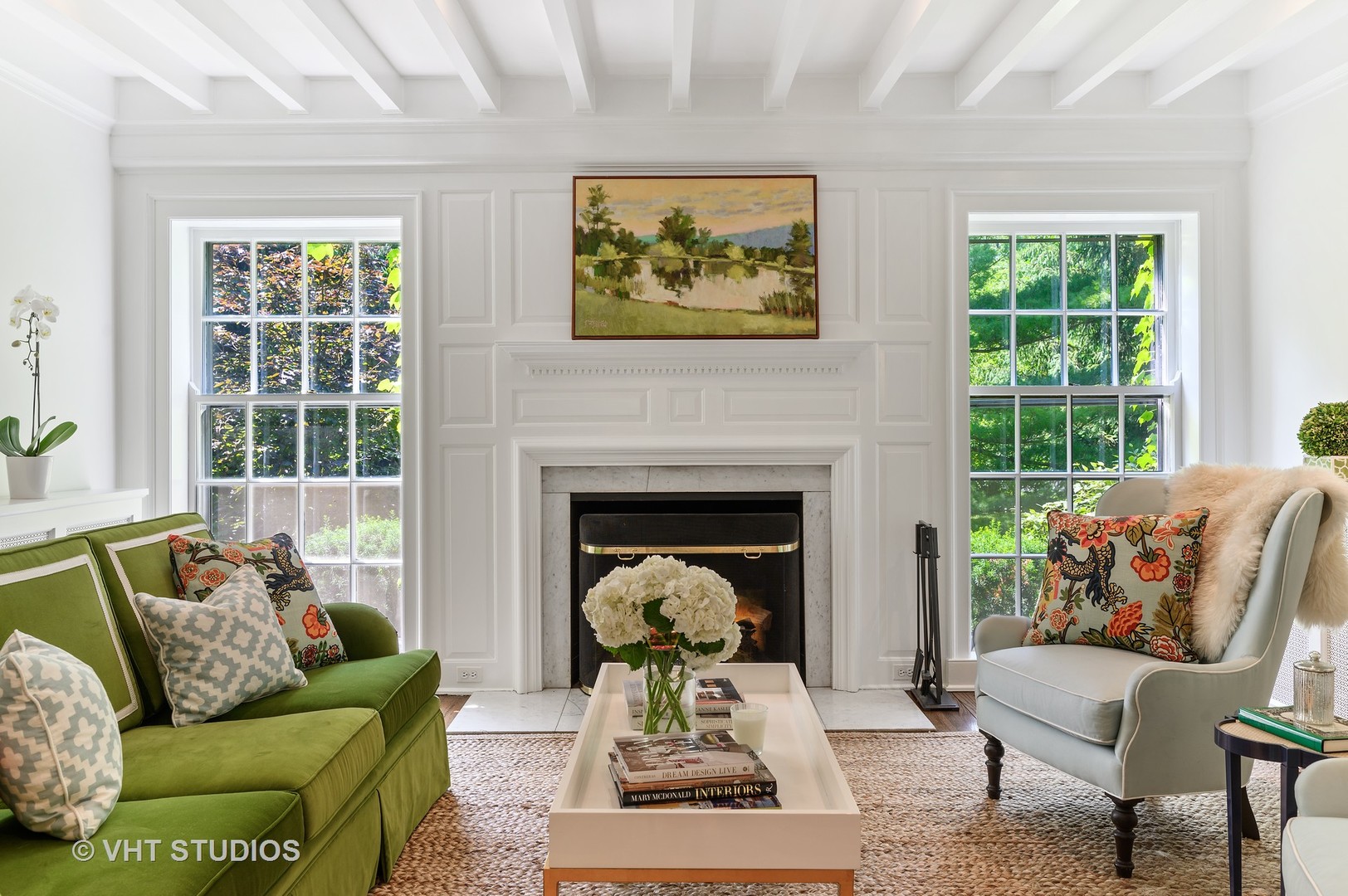 44 Indian Hill Road Winnetka, IL 60093 - Photo 5 of 49 a living room with furniture a window and a fireplace