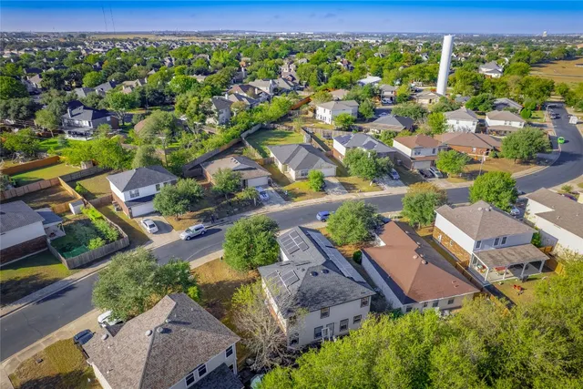 an aerial view of a city