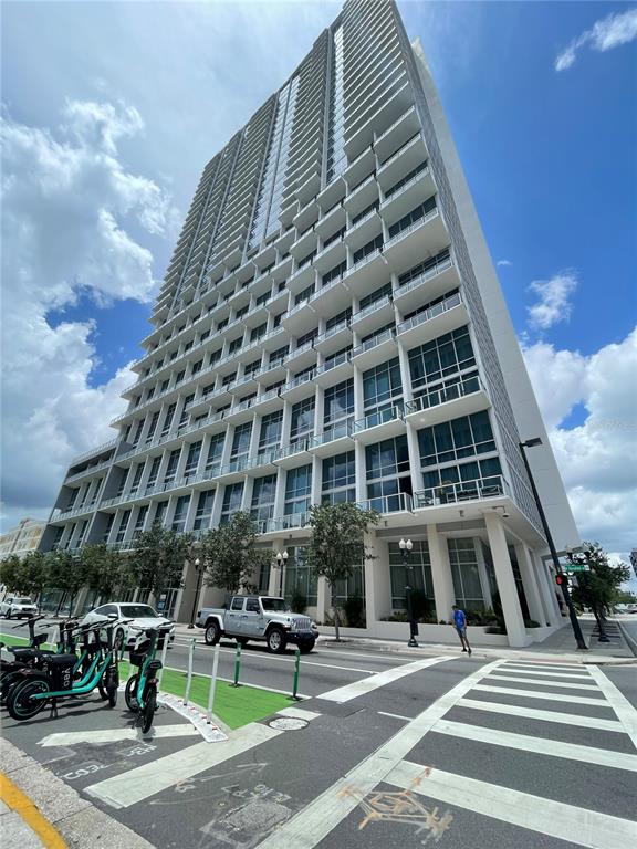 a front view of a building