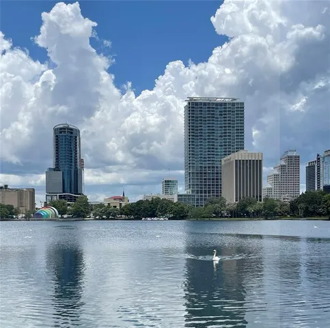 a view of a city that has a building