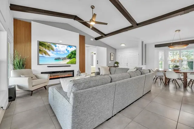 an aerial view of a house with balcony