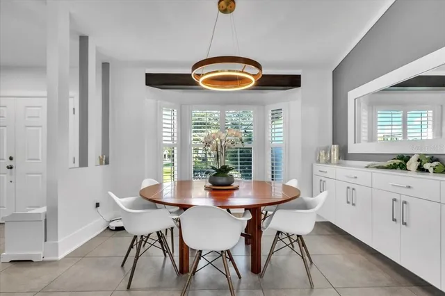 a view of a chairs and table in the patio