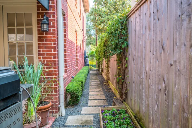 a potted plant sitting in front of a building