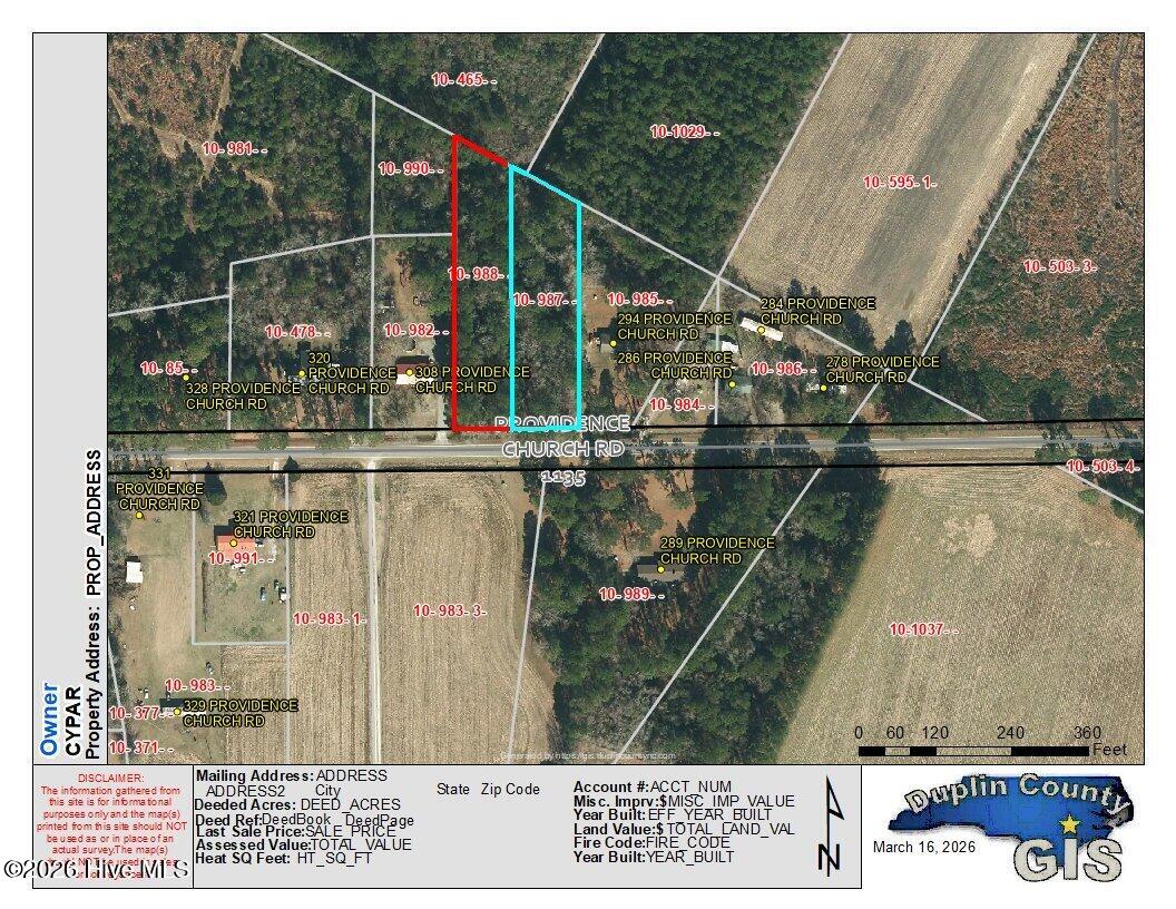 10-987 Providence Church Road Teachey, NC 28464 - Photo 1 of 6 Providence Church Map