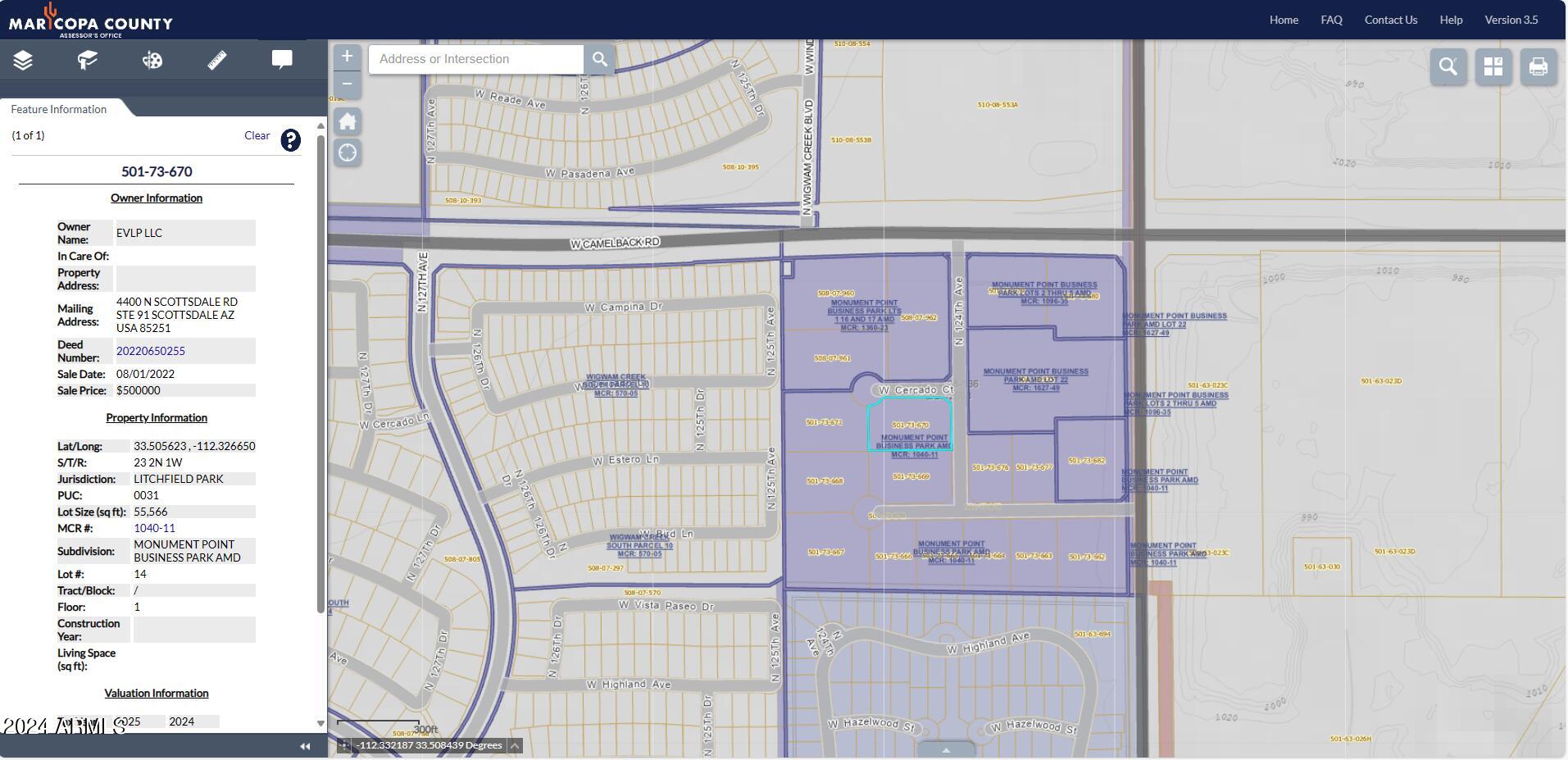 0 West Camelback Road, Unit 14 Litchfield Park, AZ 85340 - Photo 4 of 5 Marciopa Assessor