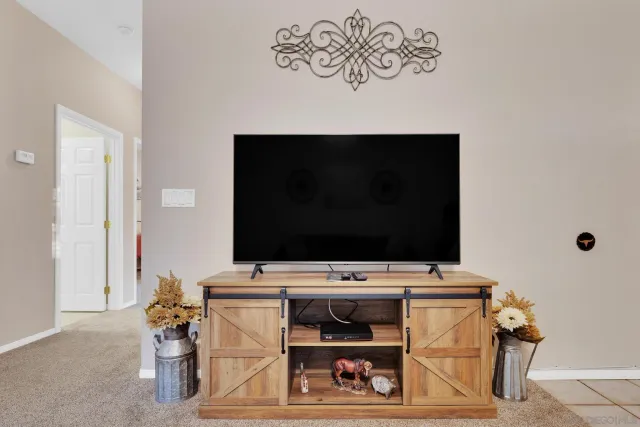 an empty room with a natural light