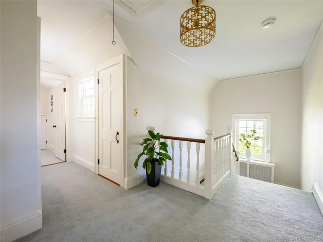 a view of an entryway with a window