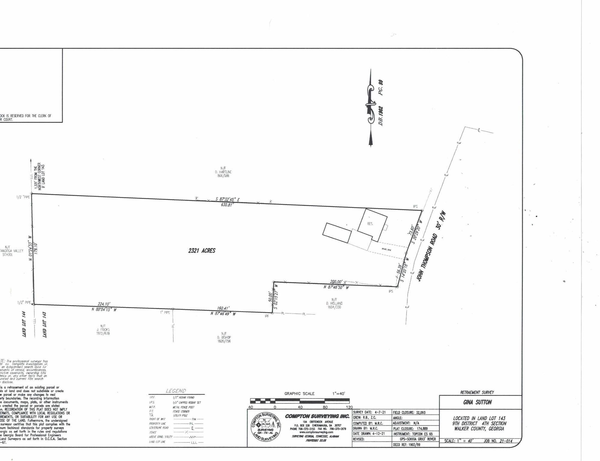 288 John Thompson Road Flintstone, GA 30725 - Photo 44 of 45 survey