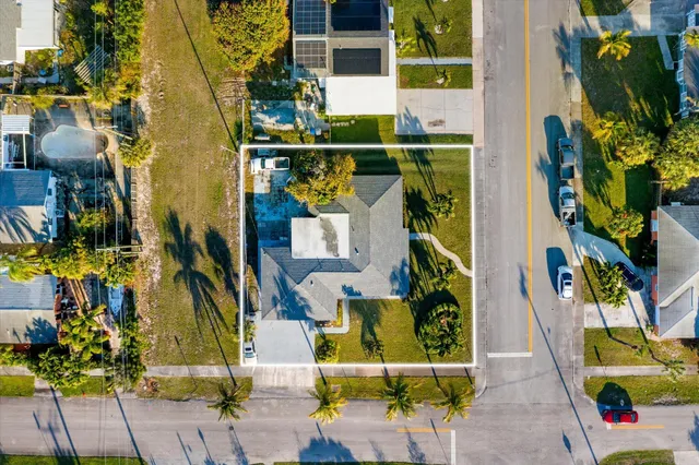 an aerial view of multiple house