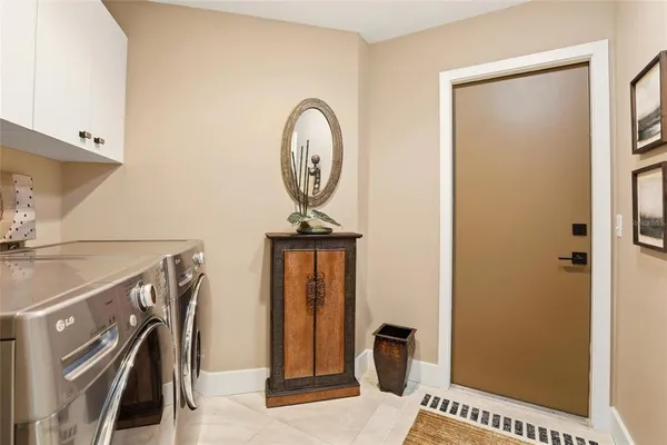 a view of an entryway with sitting area