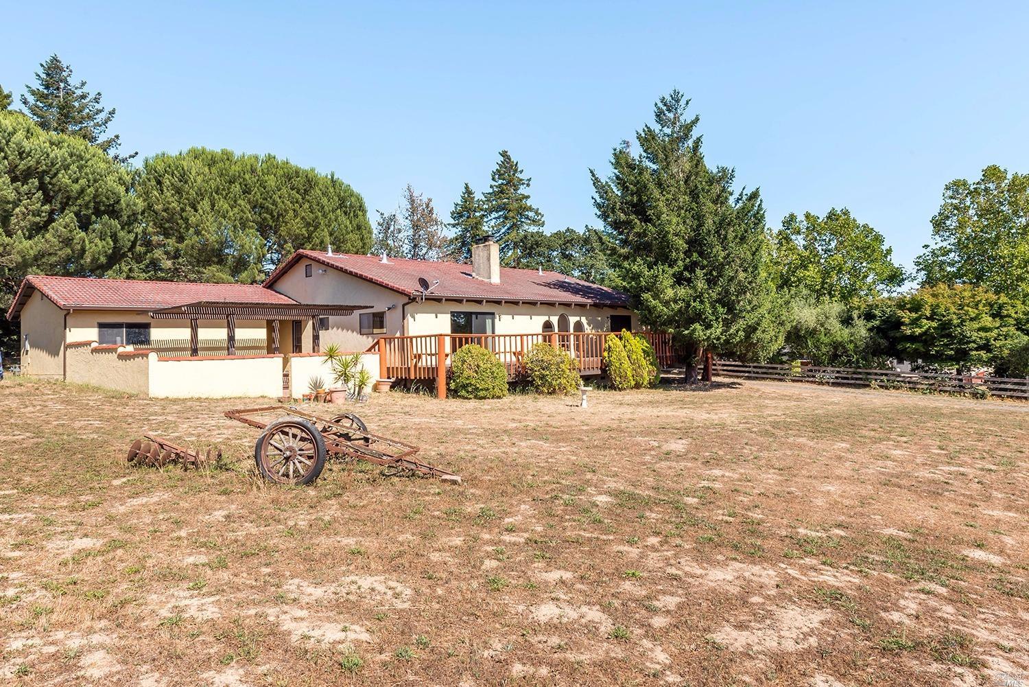 1486 Schaeffer Road Sebastopol, CA 95472 - Photo 1 of 1 a front view of a house with a yard